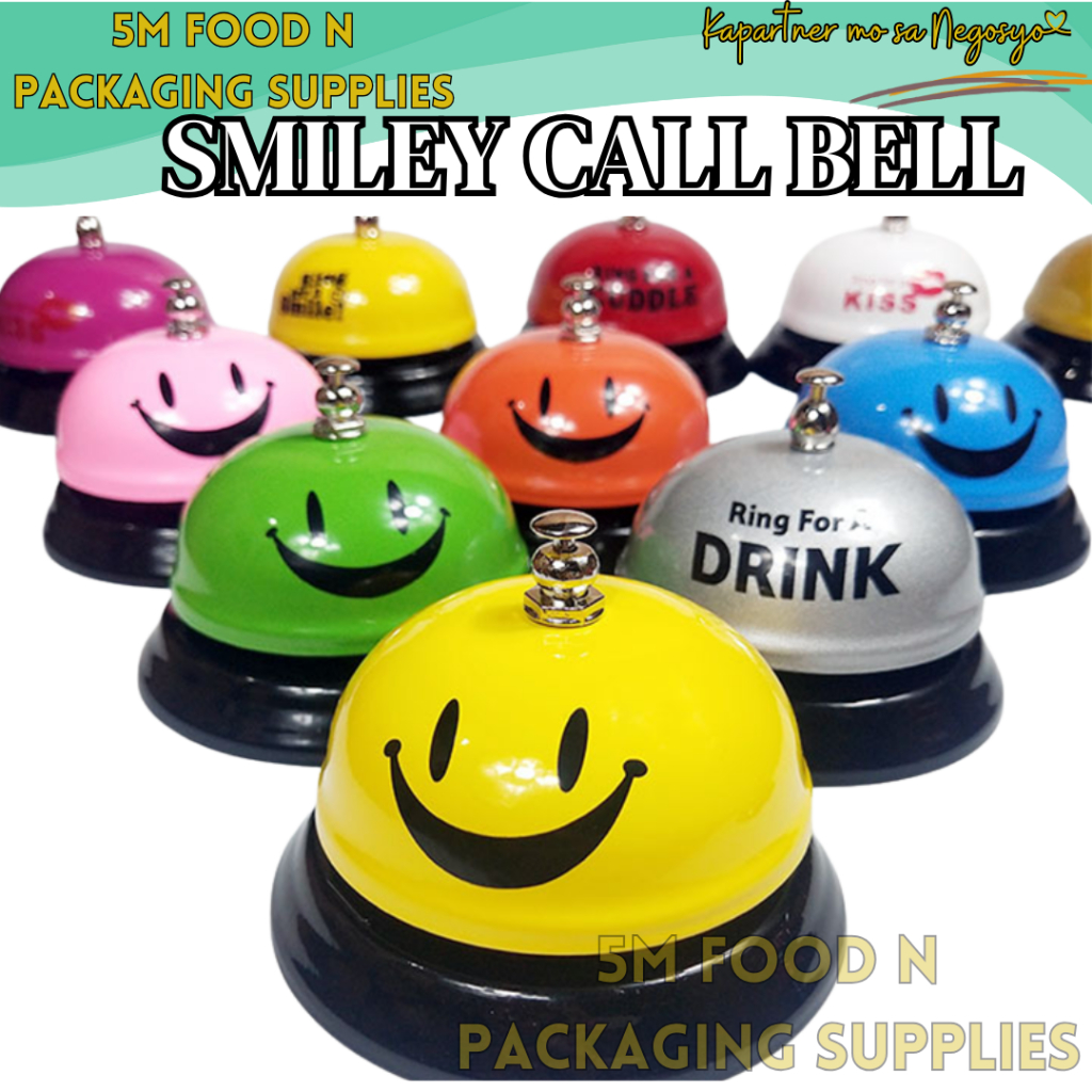 Smiley Ring Bell Loud & Clear Desk Bell for Office, Shop, or Home shp3 ...