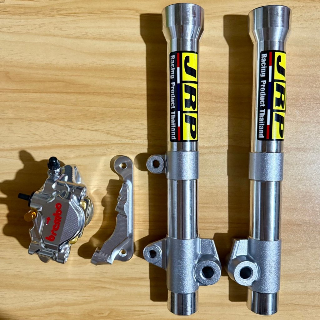 WAVE125 LIGHTEN FRONT SHOCK OUTERTUBE WITH GREY TURTLE BACK CALIPER ...