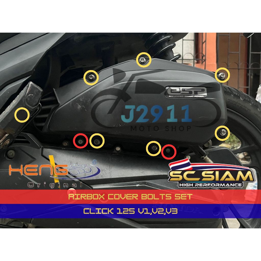 AIRBOX BOLT SET FOR HONDA CLICK 125 V2/V3 CNC | Shopee Philippines