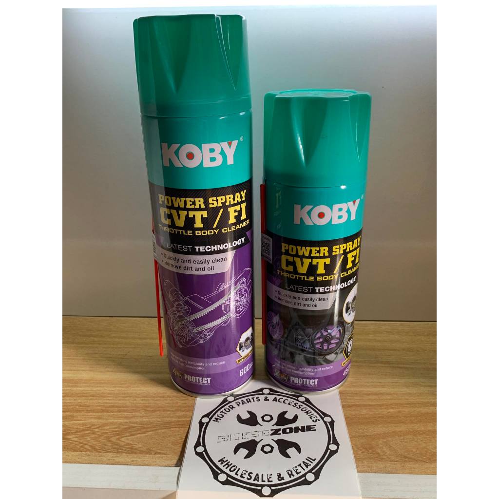 KOBY Power Spray CVT / FI Throttle Body Cleaner 450ML / 600ML ...