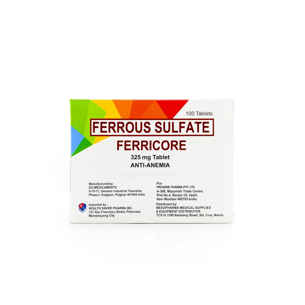 FERRICORE Ferrous Sulfate 105.6 (Equivalent to 325mg Ferrous Sulfate ...