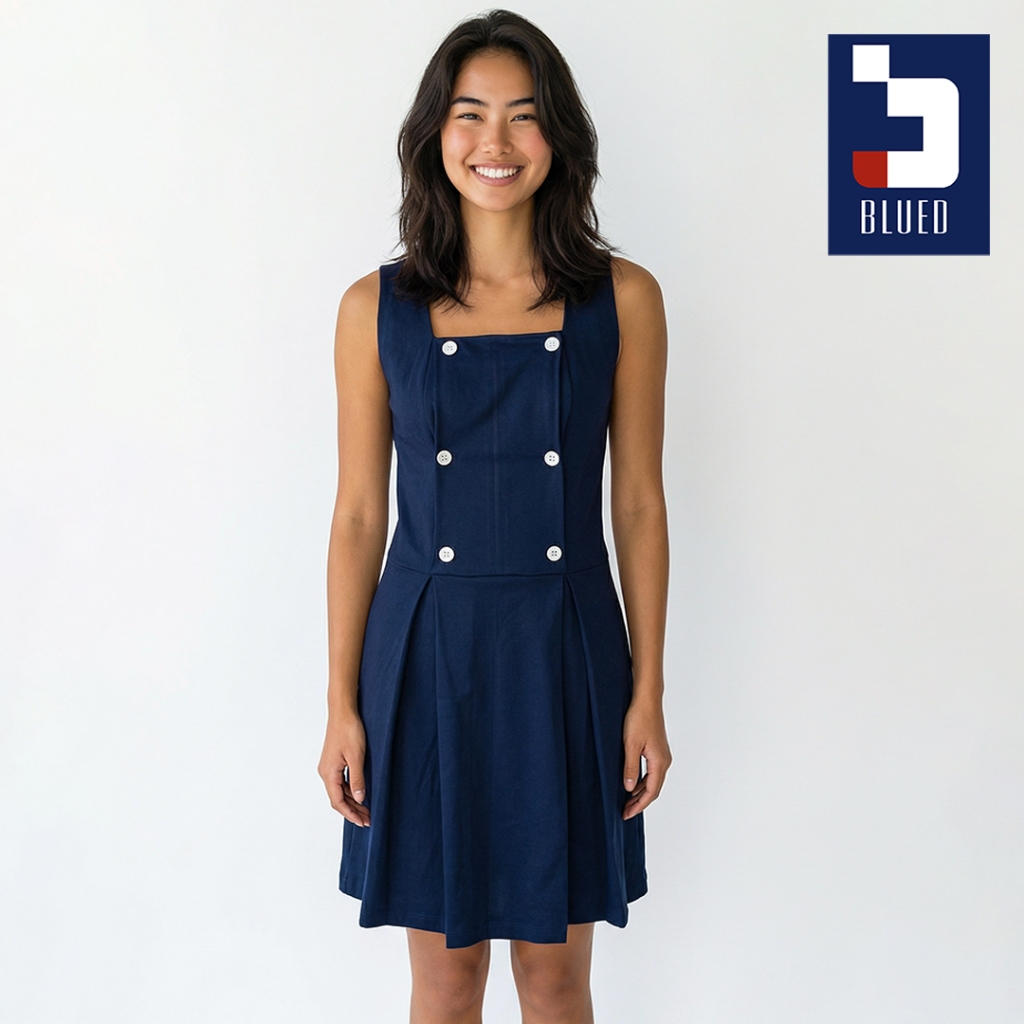 blued clothing dress 100% Cotton Light Blue Embroidered Mini Dress - All Dresses main image 0