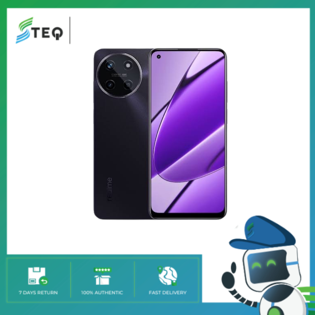 STEQ Realme 11 4G Dark Glory 8GB RAM + 256GB Smartphone 6.4″ FHD+ Super ...