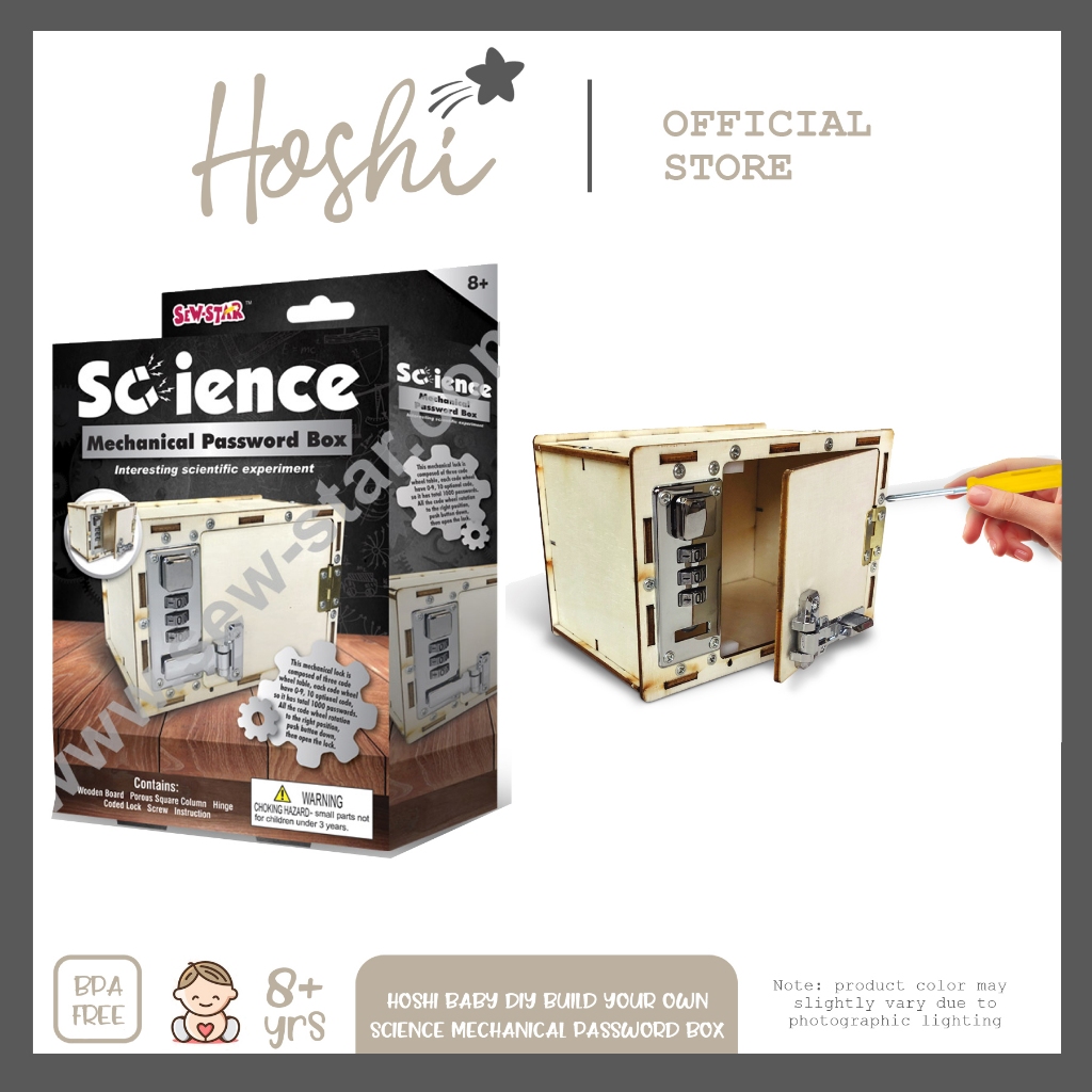 Hoshi Baby DIY Build Your Own Mechanical Password Box Science Kit ...