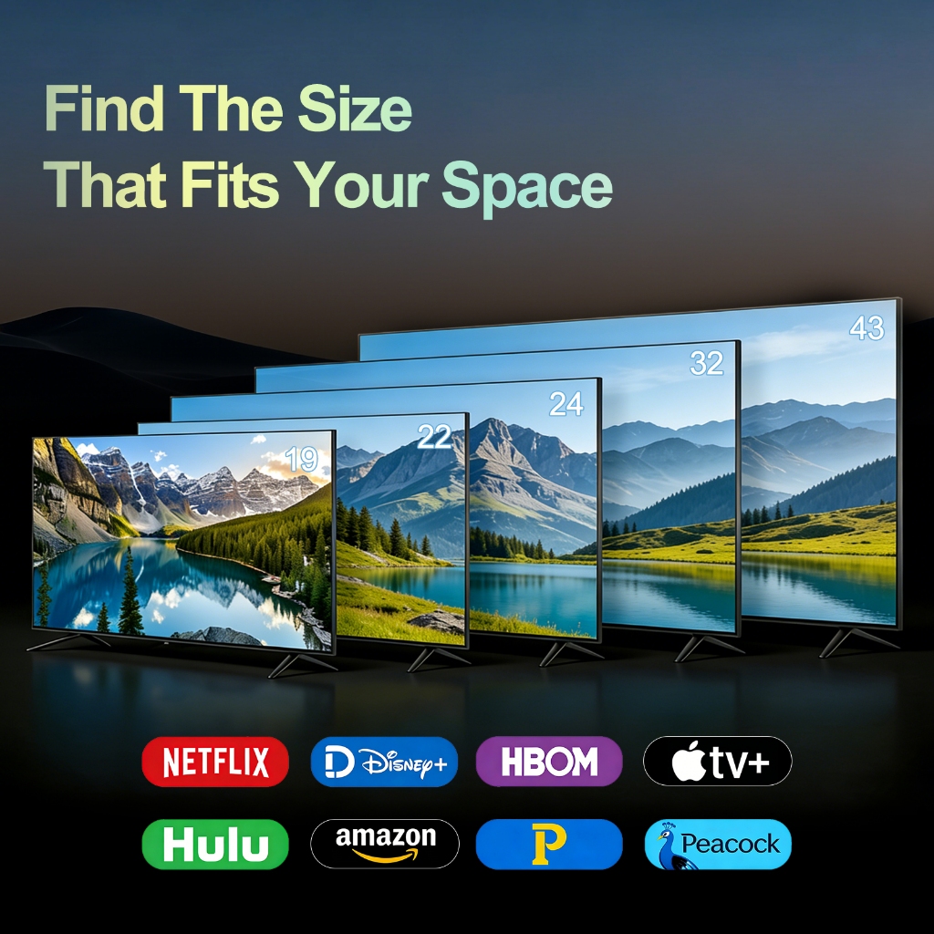 Android Smart TV 19 22 24 32 43 Inch | WiFi Bluetooth ISDBT Digital TV ...