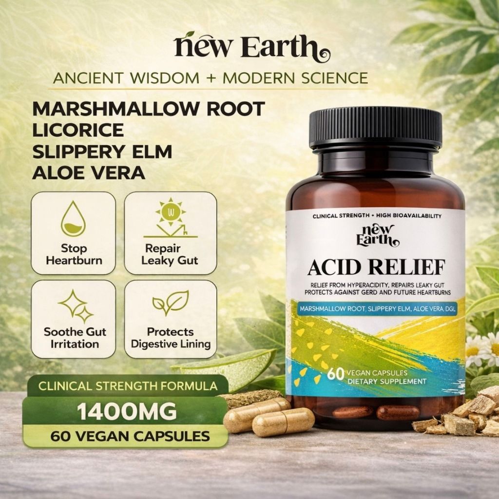 Acid Relief 1400mg for GERD, Leaky gut, Heartburn, Digestive Disorders ...