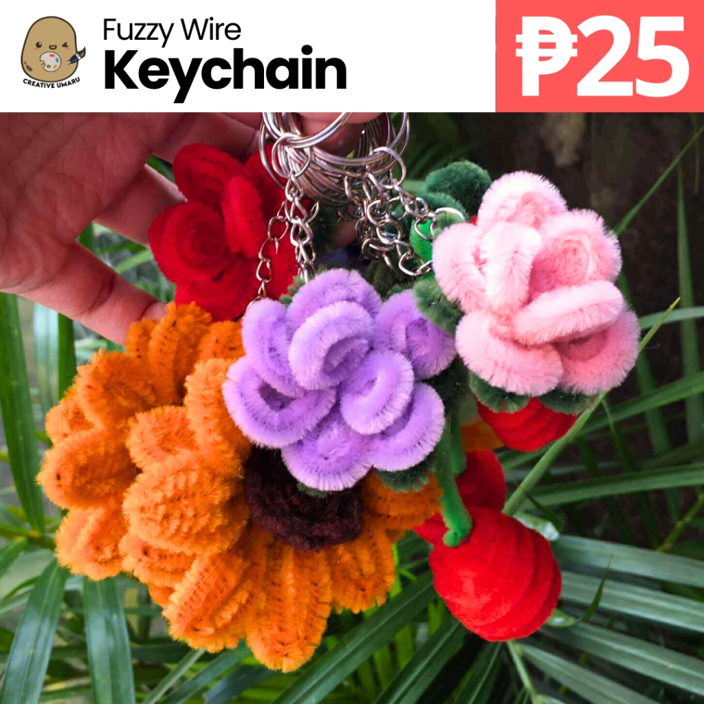Fuzzy Wire keychain | CreativeUMR.ph | Shopee Philippines