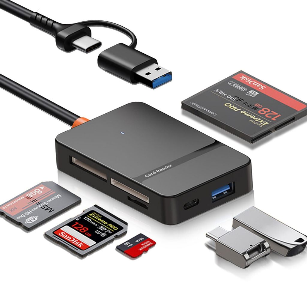 USB 3.0 Micro SD TF CF MS Compact Flash Adapter For Laptop PC Multi 8 ...