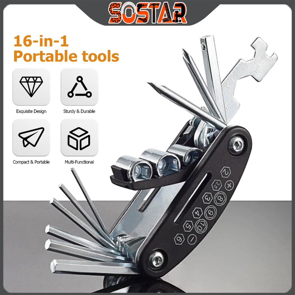 16in1 Pocket Tools For Motorcycle/bicycle | Shopee Philippines