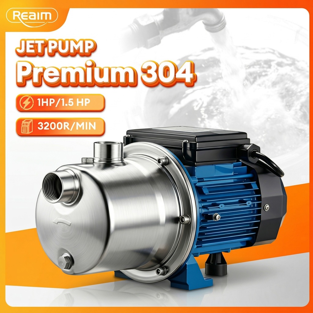 REAIM Jetmatic Water Pump Stainless Steel Heavy Duty Self-priming ...
