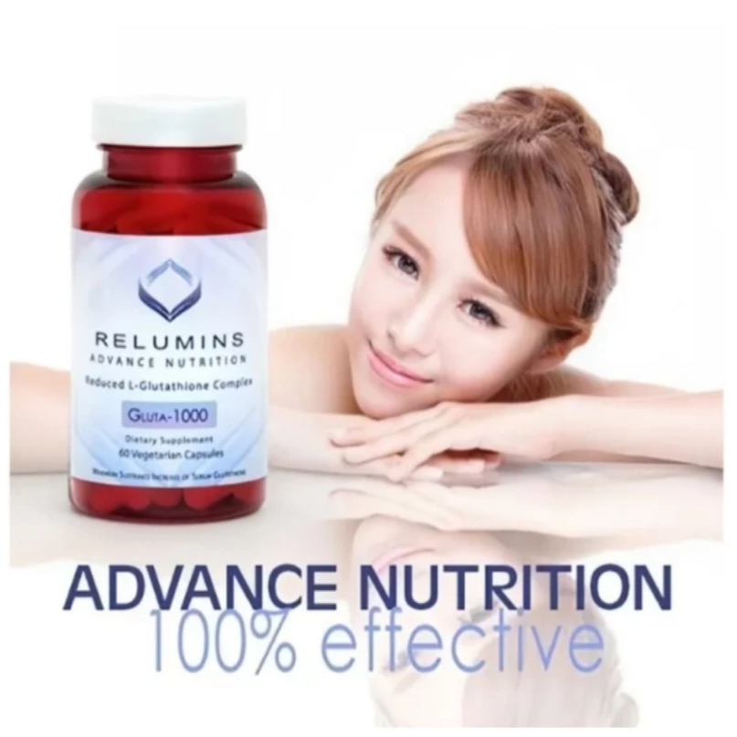 new relumins advance nutrition gluta 1000 reduced l glutathione complex Glow from within! Gluta-1000 Capsules increase serum and support overall health. Get this item now on www.landers.ph or through the Landers app now! Add to cart here Relumins Advance Nutrition Gluta 1000