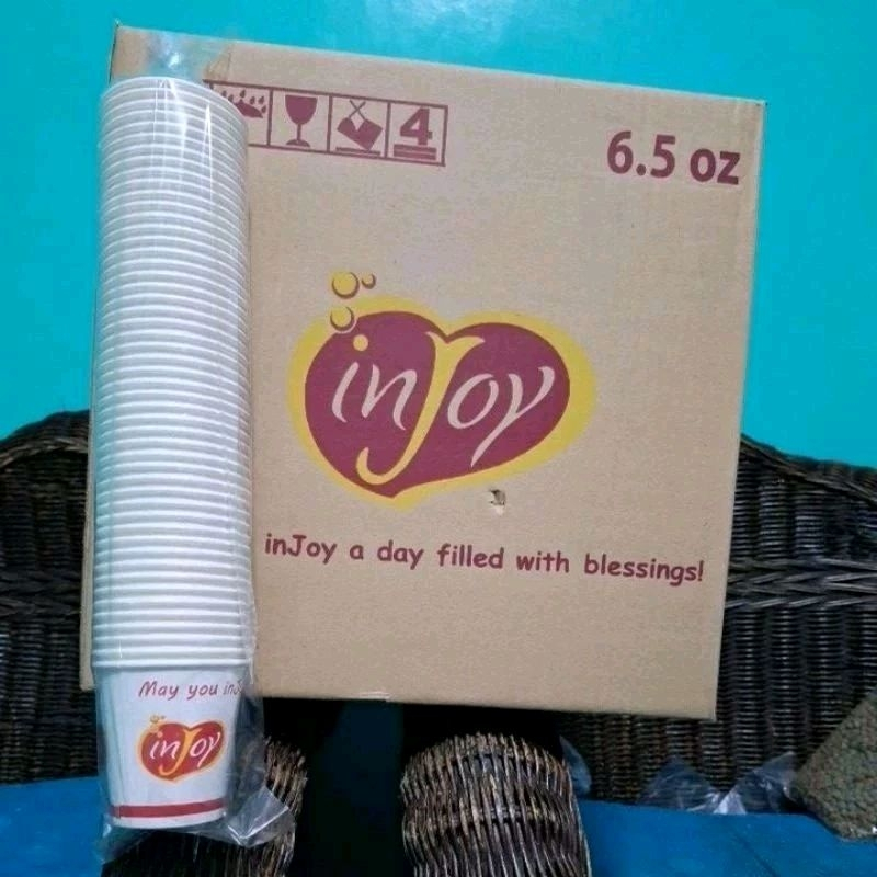 inJoy 6.5oz Paper Cups (50's) -1 BOX (20 Packs) | Shopee Philippines