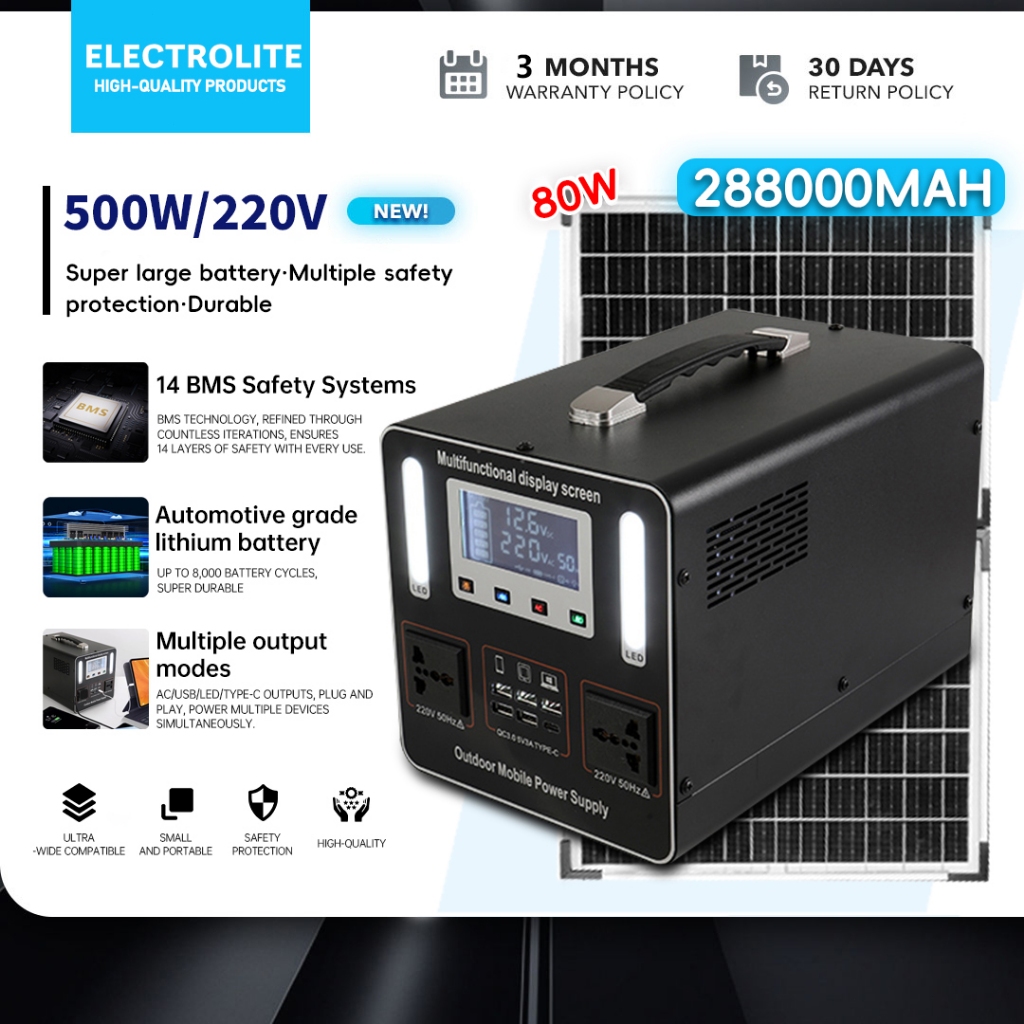 Power Station Portable, Solar-Ready Backup
