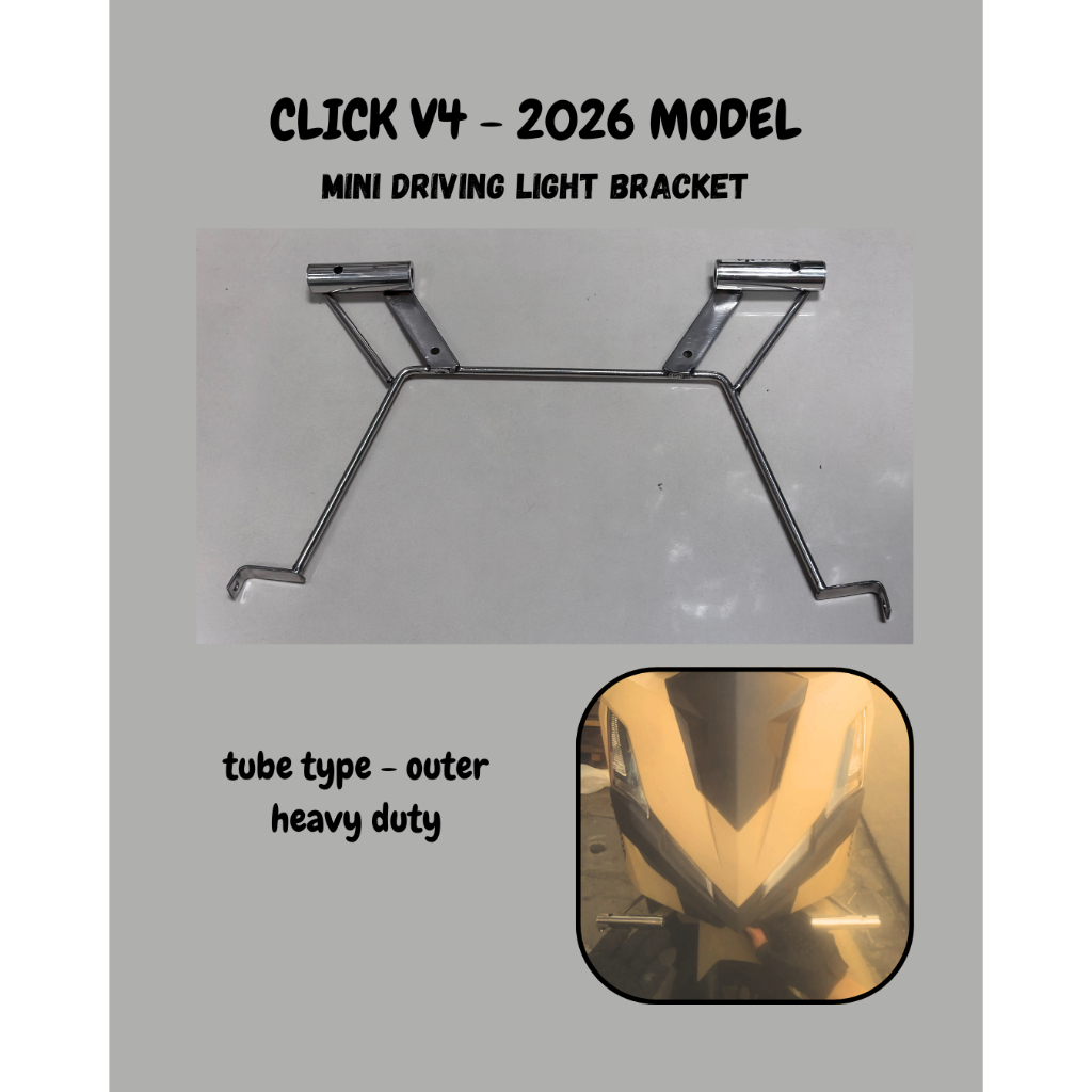 Click Stainless Bracket for Mini Driving Light Honda Click v3, v2 ...