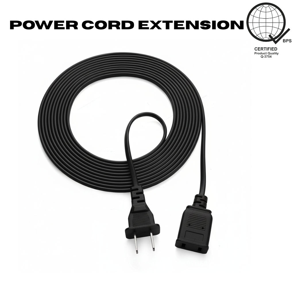 Philippines 2-pin Male to Female Power Extension Cable Male 2 Pin Dual ...