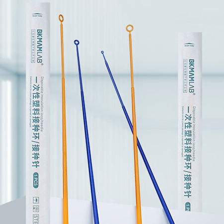 Disposable sterile plastic inoculating loop with double-ended ...