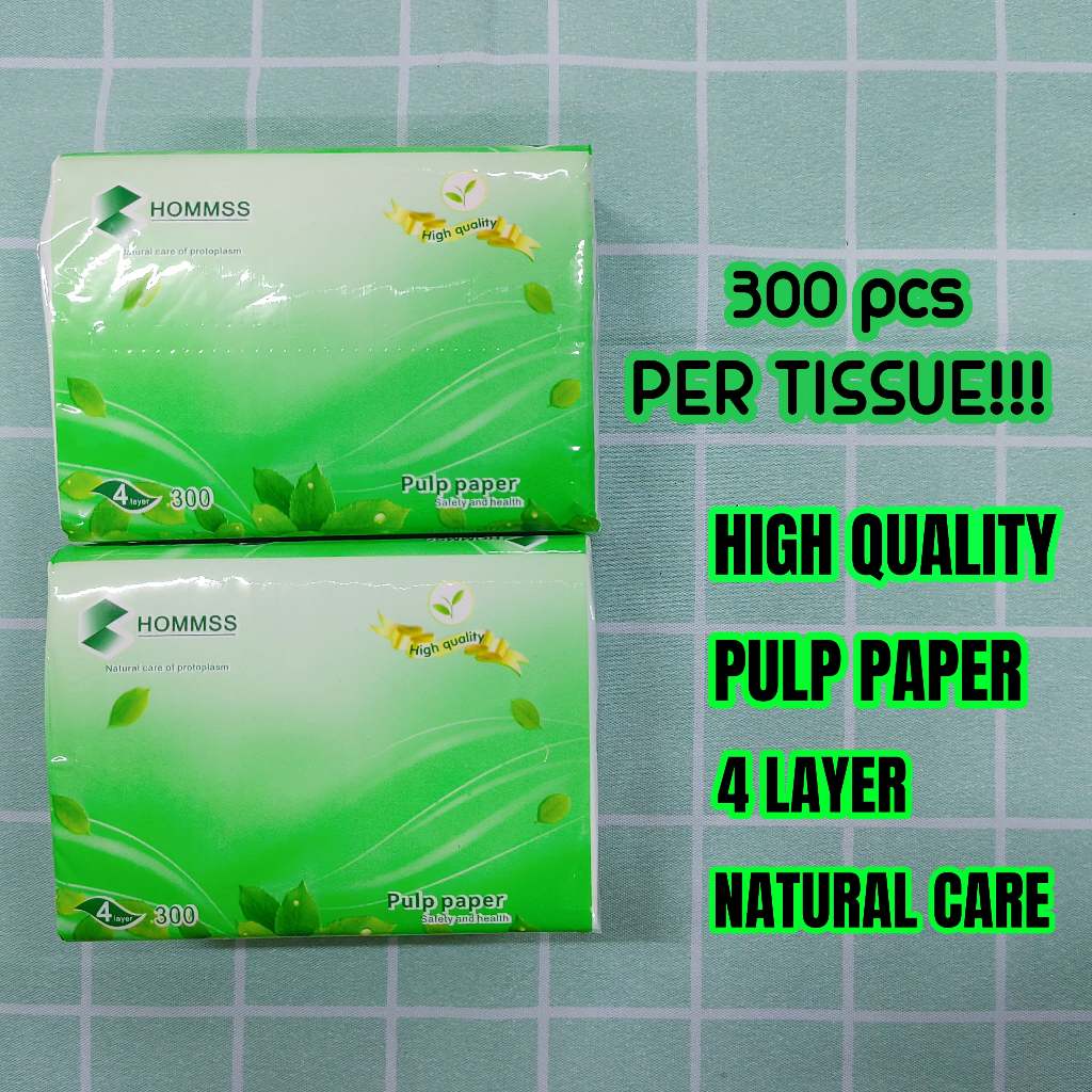 HOMMSS Original Facial Green Tissue 300/480 pcs Per Pack High Quality ...