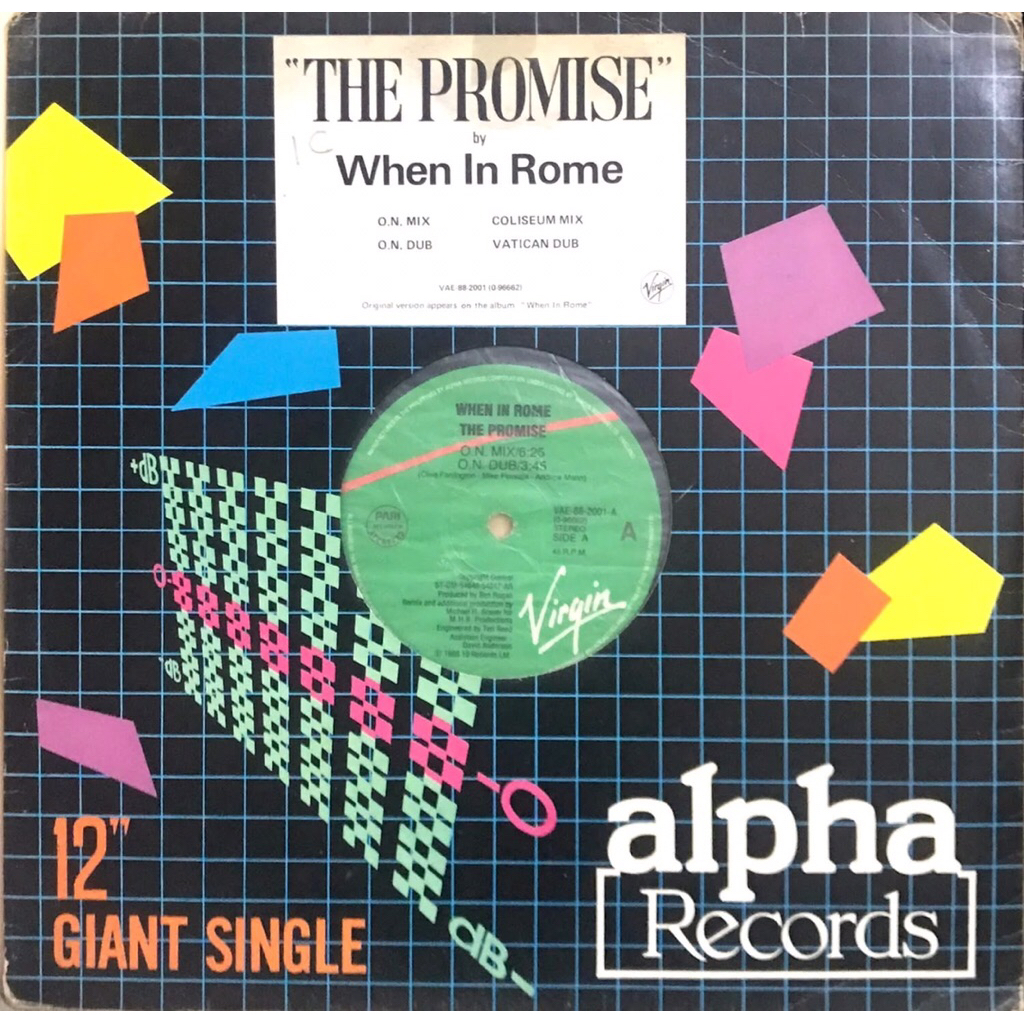 WHEN IN ROME - THE PROMISE 12” EXTENDED PLAY LP RECORD VINYL PLAKA NEW ...