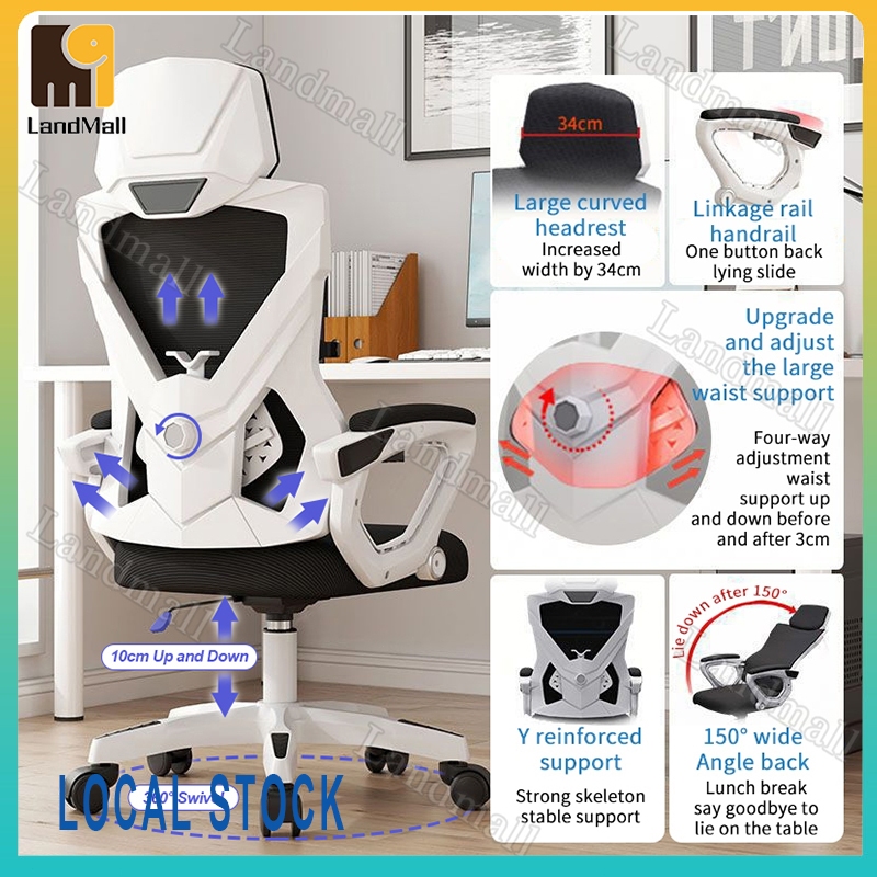 [ RECLINE ] Ergonomics chair Office chair computer chair gaming chair ...