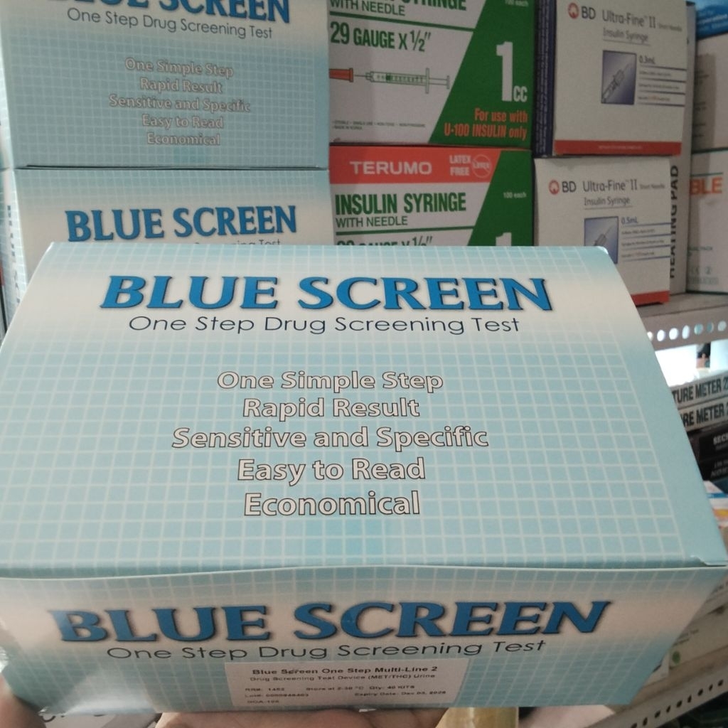 BLUE SCREEN ONE STEP DRUG SCREENING TEST ( 1 box 40's ) | Shopee ...