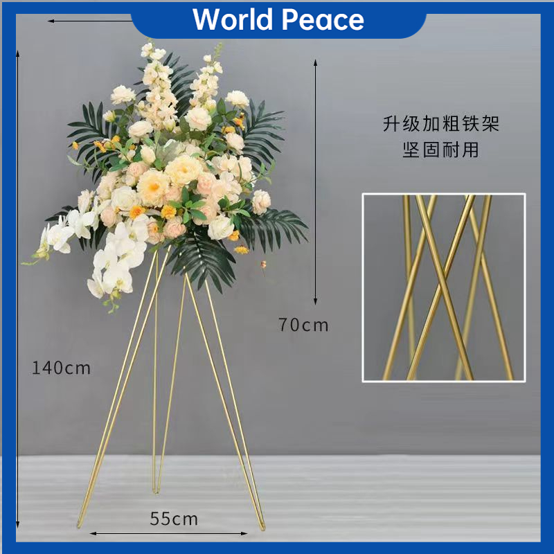 【COD】Gold iron flower stand for wedding, opening, school opening ...