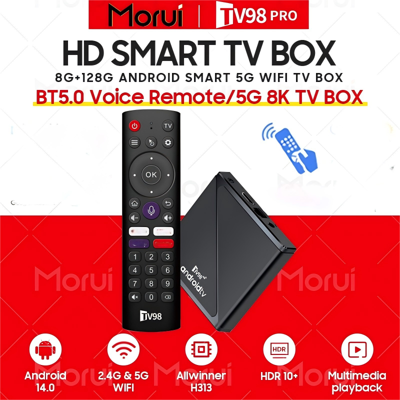 AVIDUS TV98 ATV PRO 8K Android 14 TV Box 8+128GB Dual WiFi Bluetooth 5. ...