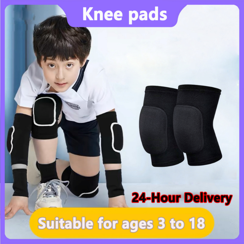 3-18Yrs Kids’ Elbow & Knee Pads 2-in-1 Support for Basketball ...