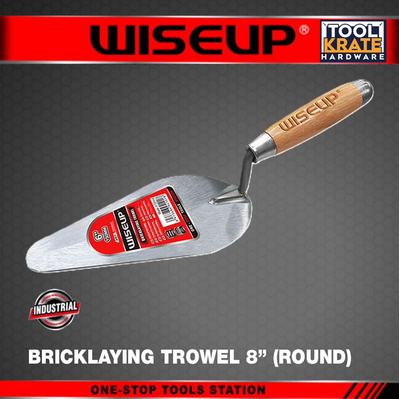 TKH WISEUP Plastering Bricklaying Trowel Wooden Handle Wall Shovel ...