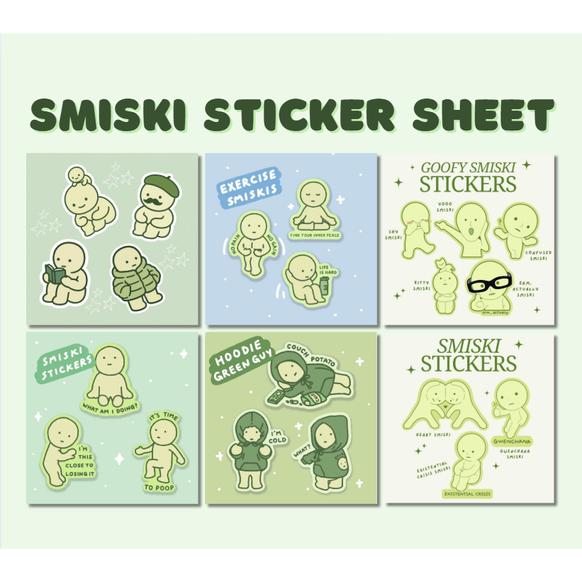 smiski waterproof sticker pack vinyl | Shopee Philippines