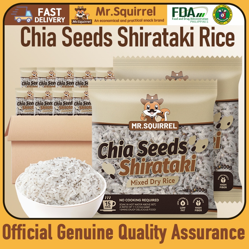 Mr.Squirre 100PCS Chia Seeds Dry | Dried Shirataki Rice Konjac Rice ...