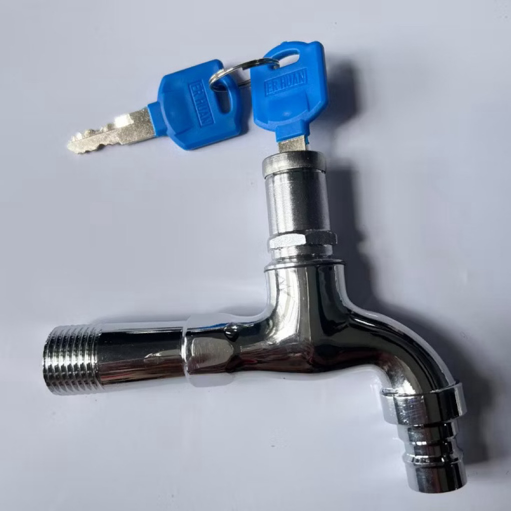 Anti-Theft Faucet Water Tap With Lock Key Alloy Key Switch Kitchen ...