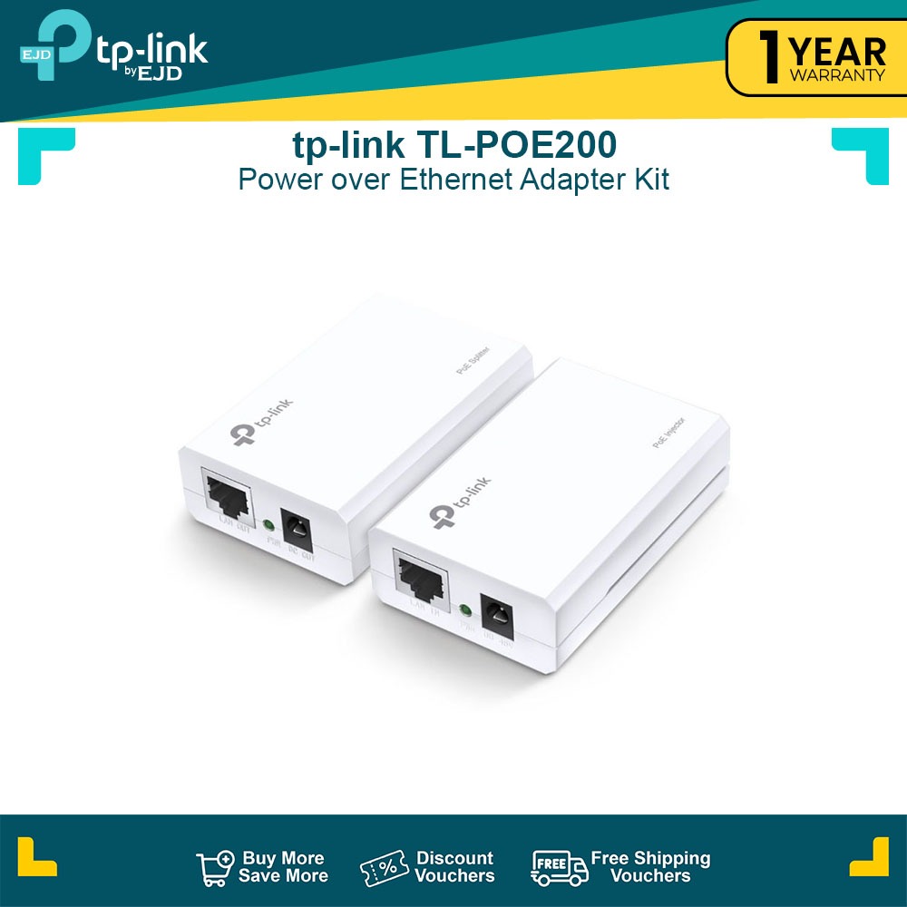 tp-link TL-POE200 Power over Ethernet Adapter Kit | TP-Link by EJD ...