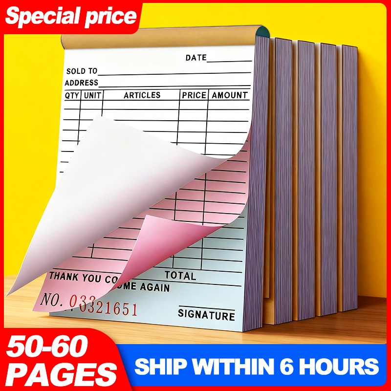 Carbonized Resibo Receipt Paper Wholesale 2/3 Copy Order Receipt Paper ...