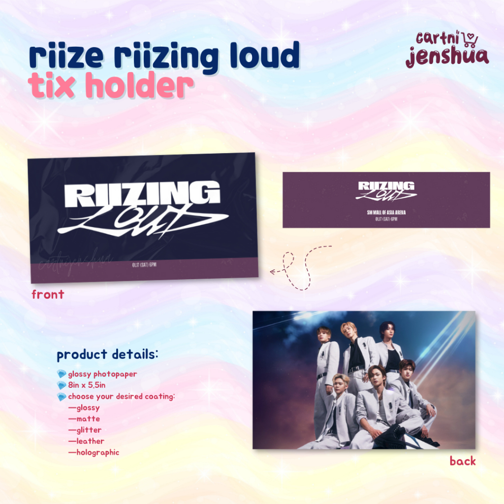 Riize Riizing Loud Manila Concert Ticket Holder Fanmade by ...