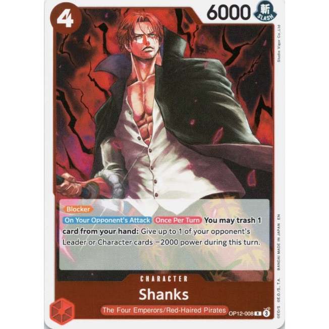 OP12-008 R Shanks ONE PIECE CARD ENGLISH | Shopee Philippines