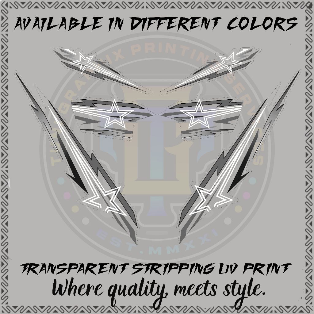 PREMIUM UV PRINT TRANSPARENT STICKER - CLICK 125i V2 Simple Star New ...
