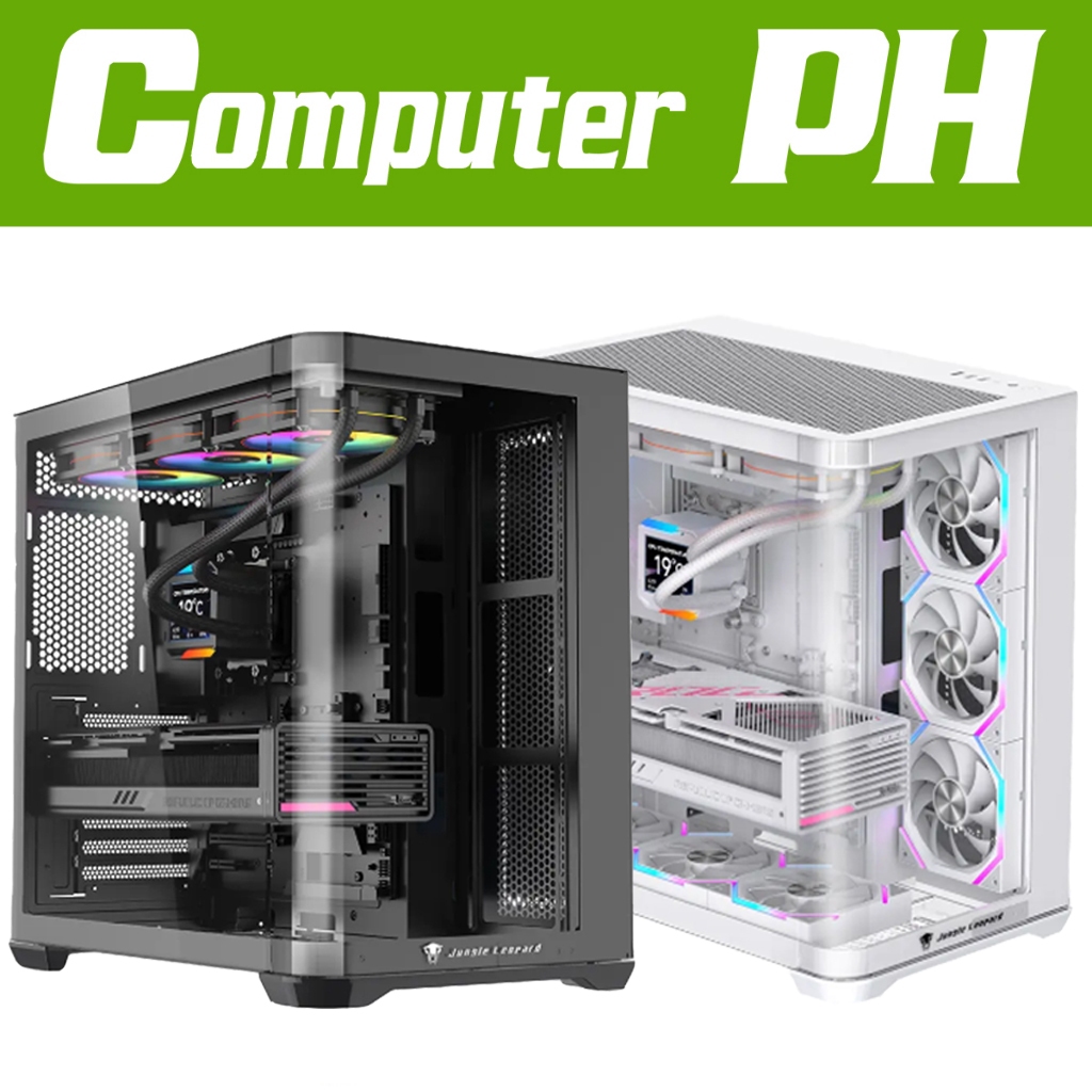 JUNGLE LEOPARD AC-01 CASE - BLACK / WHITE PC CASE | Shopee Philippines