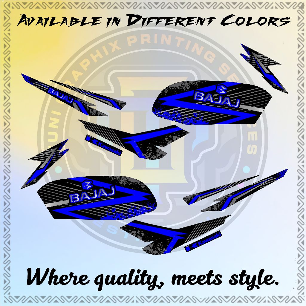 KAWASAKI BAJAJ 125/100 MALAYSIAN STOCK SIZE DECAL DESIGN | Shopee ...