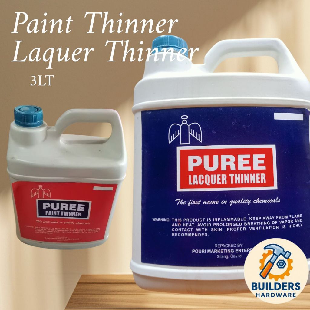 Puree PAINT THINNER and LAQUER THINNER GALLON 3 Liters | Shopee Philippines