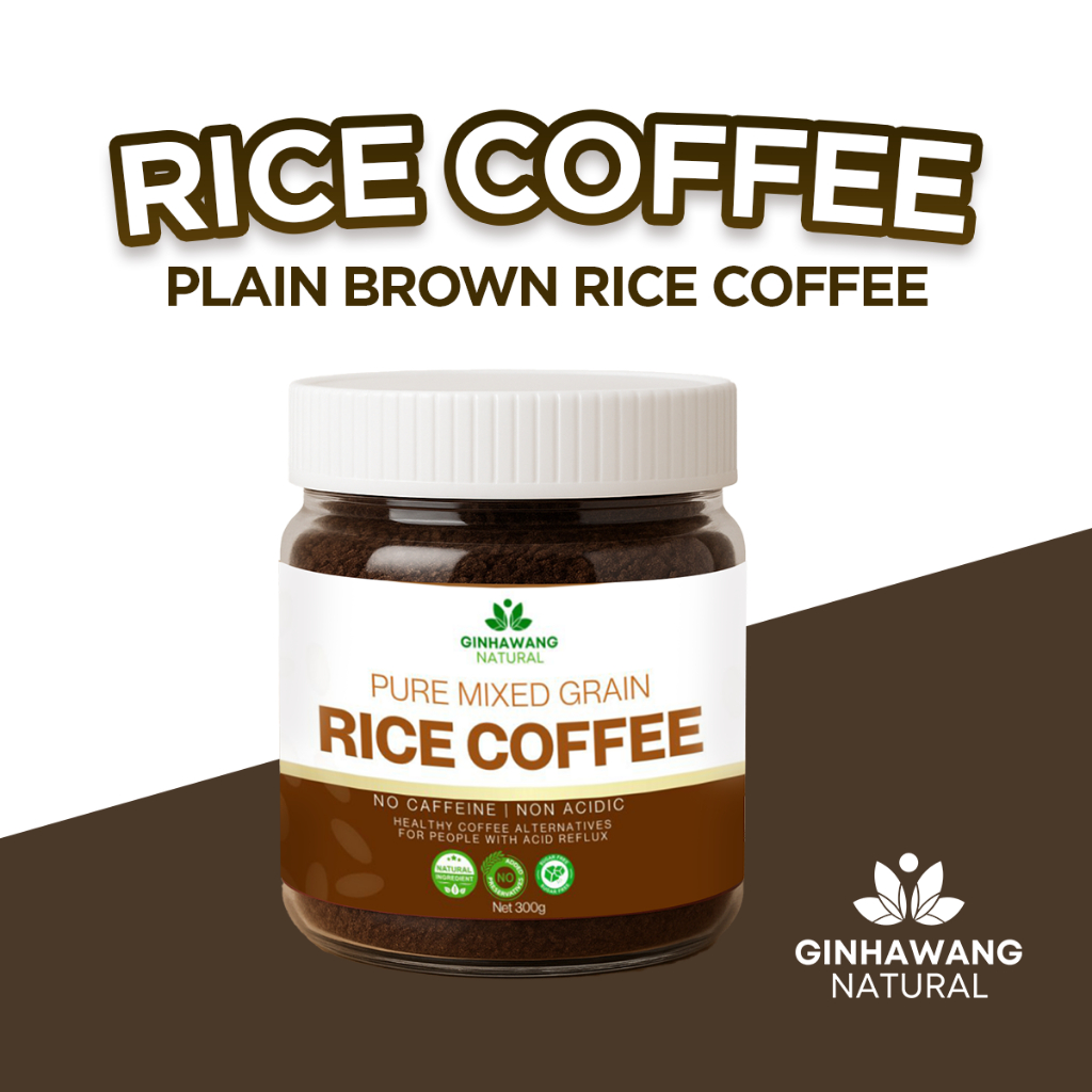 Ginhawang Natural Rice Coffee Plain | Roasted Brown Rice | Caffeine ...