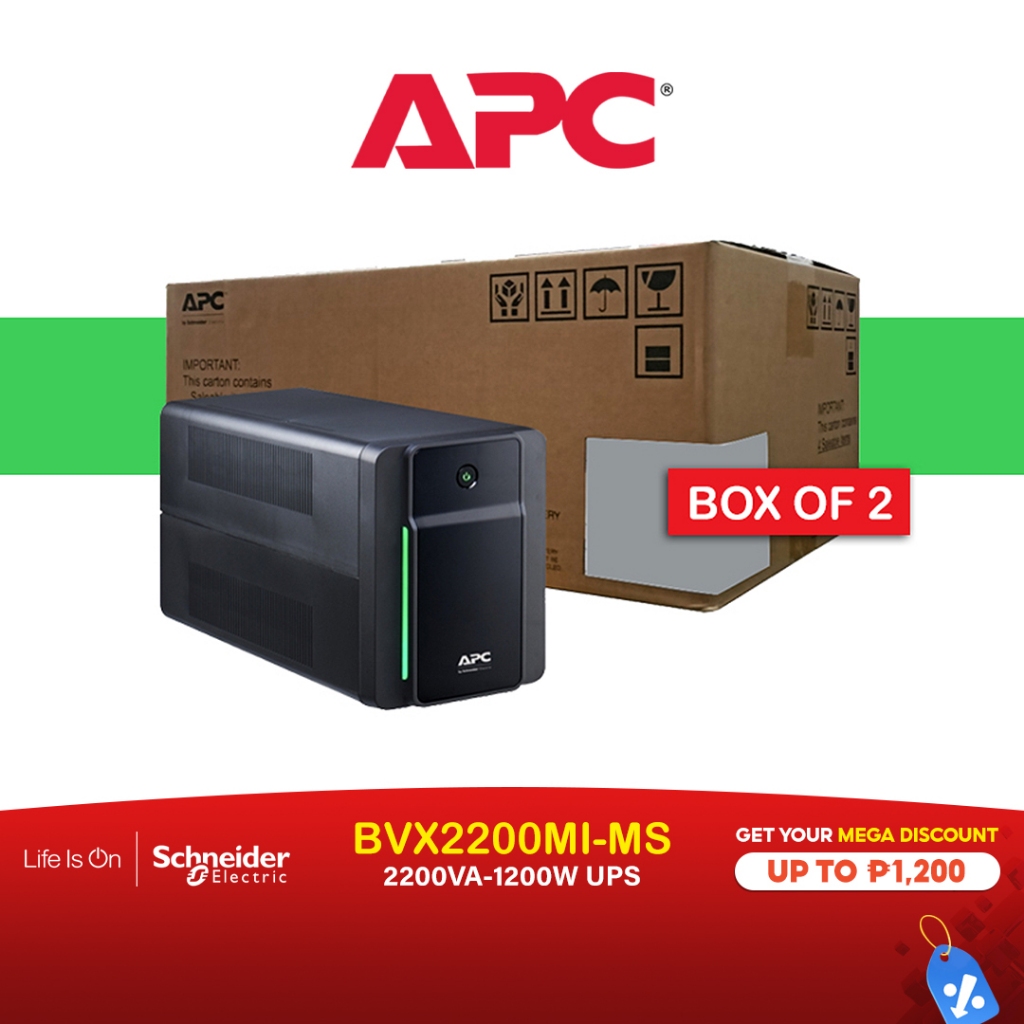 APC UPS 2200VA-1200W Uninterruptible Power Supply (BX2200MI-MS, 4 ...