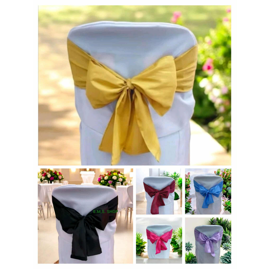 30PCS 50PCS 100PCS MONOBLOCK CHAIR RIBBON 12X90 INCHES | Shopee Philippines