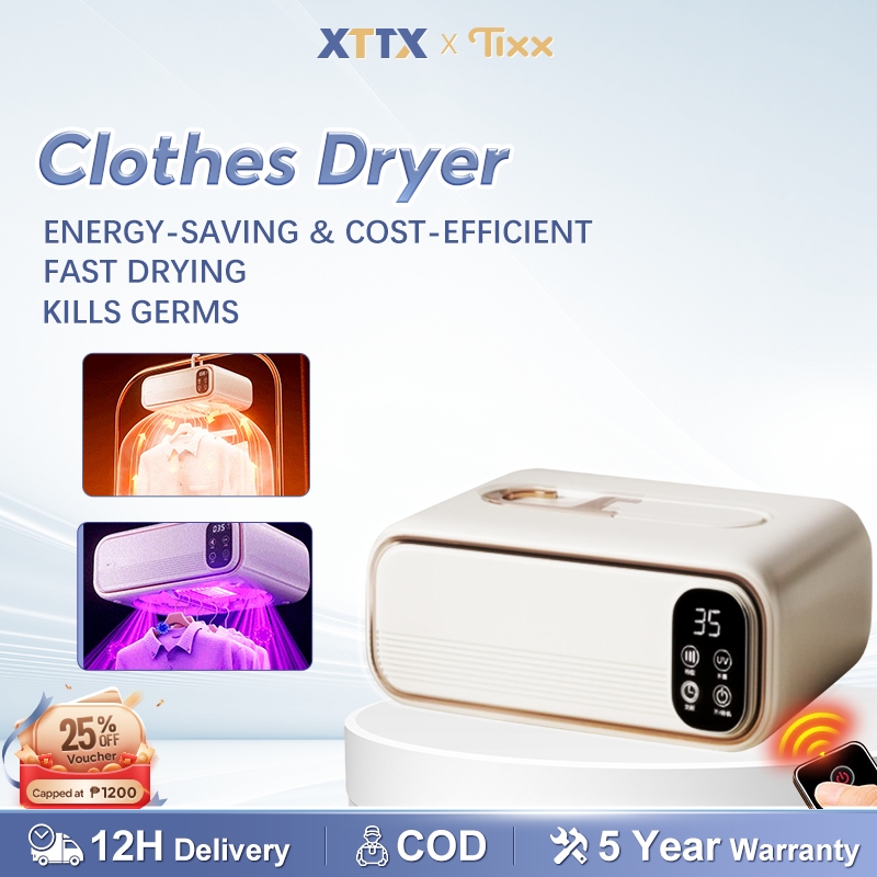 XTTX x Tixx Portable Auto Dry Dryer Clothes Dryer Dry with Remote ...