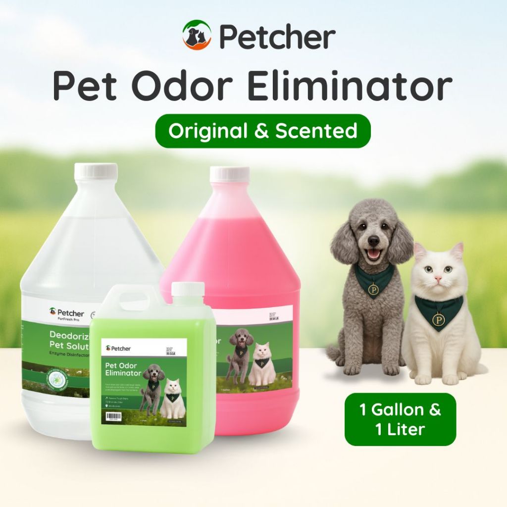 Petcher Pet Odor Eliminator Enzyme Cleaner Deodorizer & Disinfectant ...