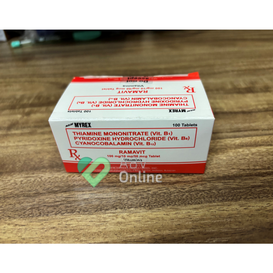 RAMAVIT VITAMIN B1+B6+B12 100 TABLETS | Shopee Philippines