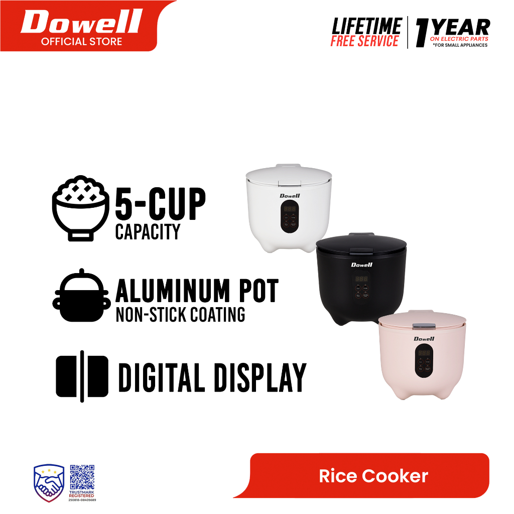 Dowell 5 Cup Capacity Digital Rice Cooker | RC-5UP | Shopee Philippines