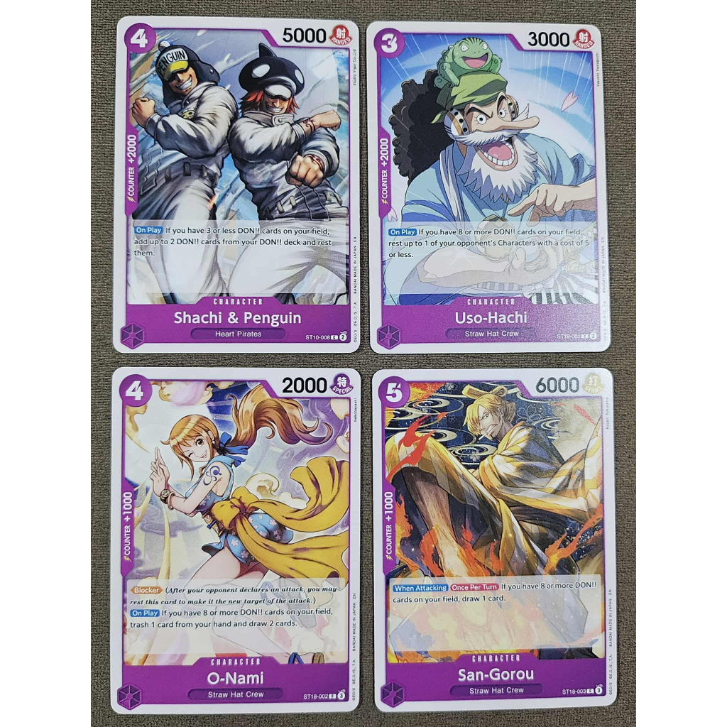 One piece TCG ENGLISH Reprints Cards PRB02 PURPLE COMMON CARDS | Shopee ...