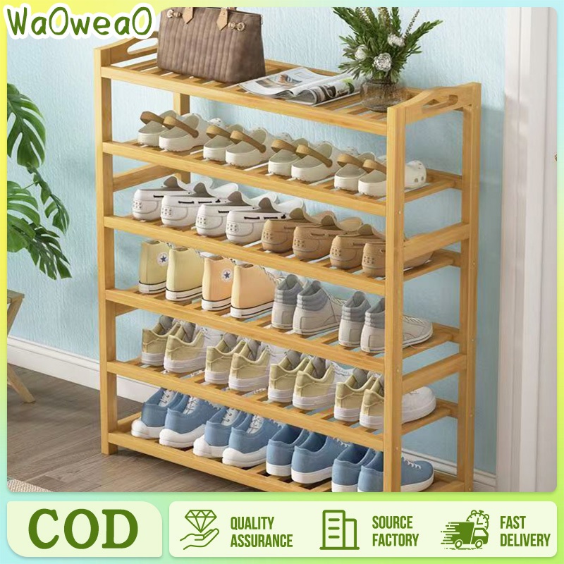 Bamboo Storage Rack Organizer - 3-5 Layers Multi-Purpose Shoe Rack ...
