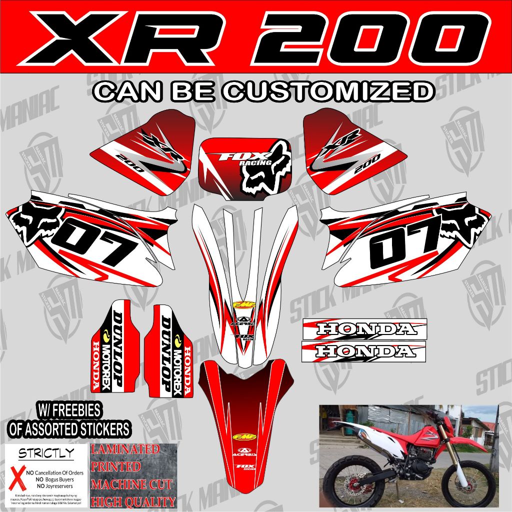 laminated sticker for xr 200,customized decals for xr 200 | Shopee ...