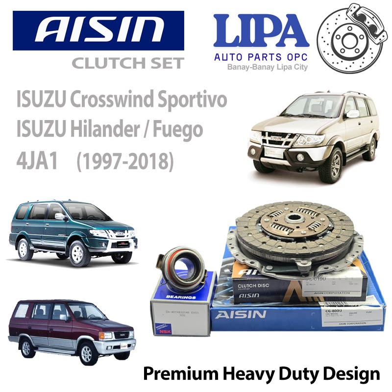 Clutch Set ISUZU Crosswind Sportivo Hilander Fuego 4JAI engine 1997 ...